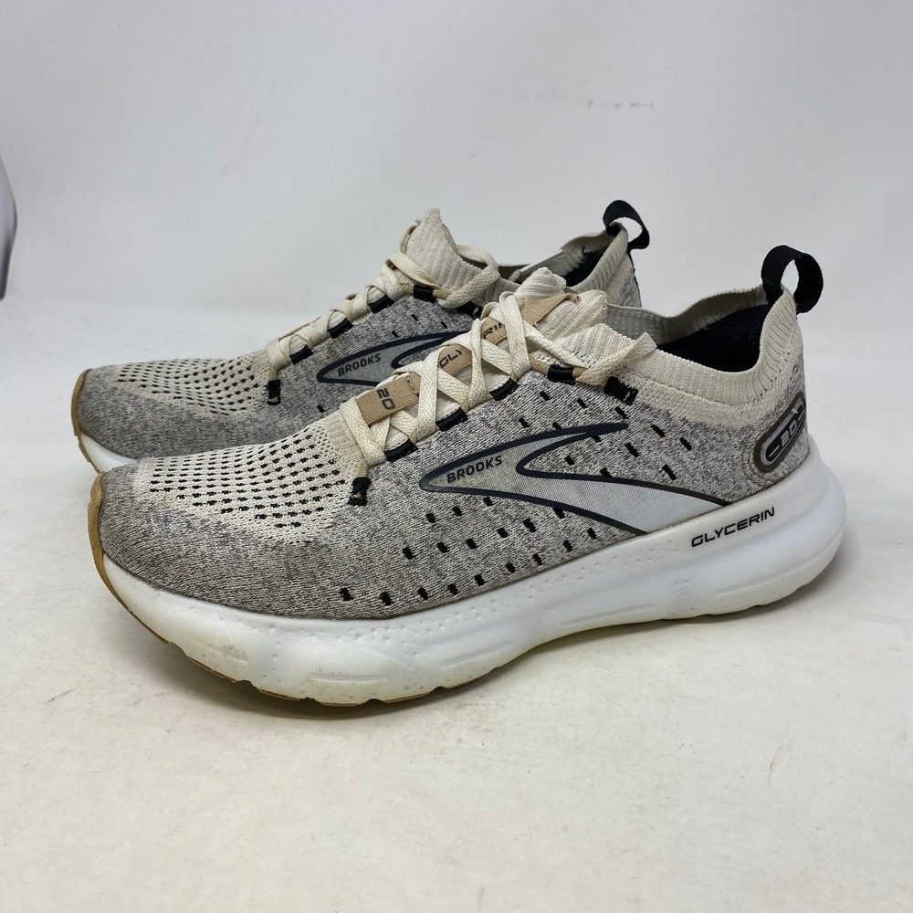 Brooks Glycerin StealthFit 20 Womens 7 Running Shoes Tan‎ Grey 1203721B163